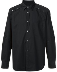Мужская черная рубашка с длинным рукавом от Comme des Garcons