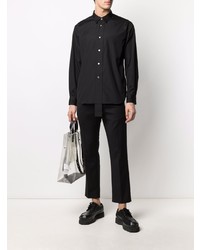 Мужская черная рубашка с длинным рукавом от Comme Des Garcons Homme Plus