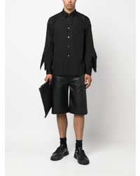 Мужская черная рубашка с длинным рукавом от Comme Des Garcons Homme Plus