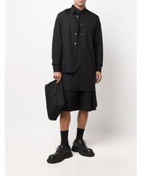 Мужская черная рубашка с длинным рукавом от Comme Des Garcons Homme Plus