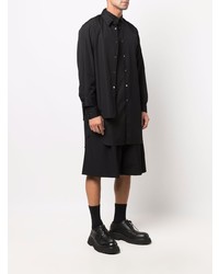 Мужская черная рубашка с длинным рукавом от Comme Des Garcons Homme Plus