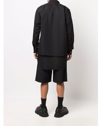 Мужская черная рубашка с длинным рукавом от Comme Des Garcons Homme Plus