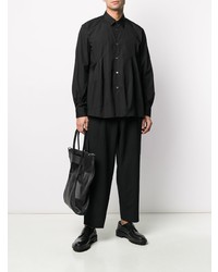 Мужская черная рубашка с длинным рукавом от Comme Des Garcons Homme Plus