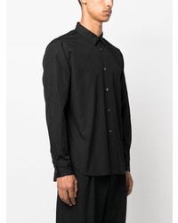 Мужская черная рубашка с длинным рукавом от Comme Des Garcons Homme Plus