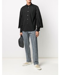 Мужская черная рубашка с длинным рукавом от Comme Des Garcons Homme Plus