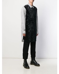 Мужская черная рубашка с длинным рукавом от Comme Des Garcons Homme Plus