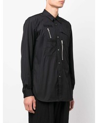 Мужская черная рубашка с длинным рукавом от Comme Des Garcons SHIRT