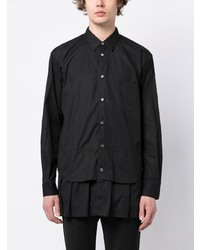 Мужская черная рубашка с длинным рукавом от Comme Des Garcons SHIRT