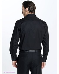 Мужская черная рубашка с длинным рукавом от Conti Uomo