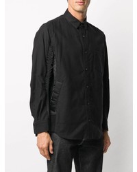Мужская черная рубашка с длинным рукавом от Sacai