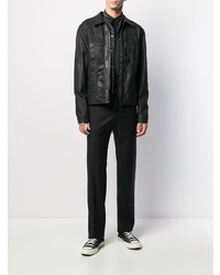 Мужская черная рубашка с длинным рукавом от Frankie Morello