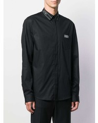 Мужская черная рубашка с длинным рукавом от Frankie Morello