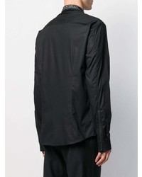 Мужская черная рубашка с длинным рукавом от Frankie Morello