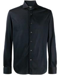 Мужская черная рубашка с длинным рукавом от Corneliani