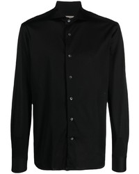 Мужская черная рубашка с длинным рукавом от Corneliani