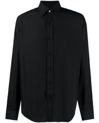 Мужская черная рубашка с длинным рукавом от Costumein