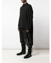 Мужская черная рубашка с длинным рукавом от Yohji Yamamoto