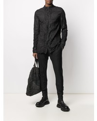 Мужская черная рубашка с длинным рукавом от Masnada