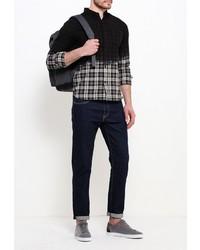 Мужская черная рубашка с длинным рукавом от D-struct