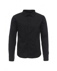 Мужская черная рубашка с длинным рукавом от Deblasio