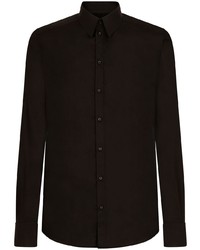 Мужская черная рубашка с длинным рукавом от Dolce & Gabbana