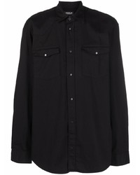 Мужская черная рубашка с длинным рукавом от Dondup