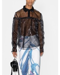 Мужская черная рубашка с длинным рукавом от AV Vattev