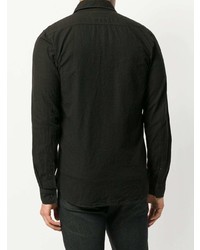 Мужская черная рубашка с длинным рукавом от Kris Van Assche