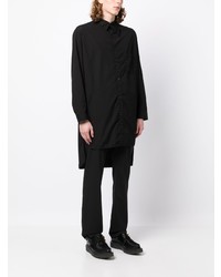 Мужская черная рубашка с длинным рукавом от Yohji Yamamoto