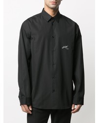 Мужская черная рубашка с длинным рукавом от Oamc