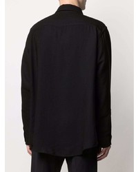Мужская черная рубашка с длинным рукавом от Ami Paris