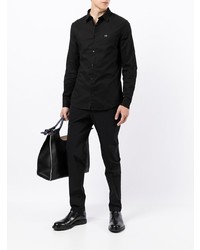 Мужская черная рубашка с длинным рукавом от Armani Exchange