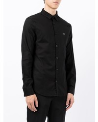 Мужская черная рубашка с длинным рукавом от Armani Exchange
