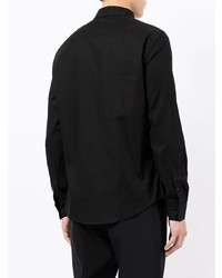 Мужская черная рубашка с длинным рукавом от Armani Exchange
