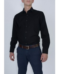 Мужская черная рубашка с длинным рукавом от Eterna