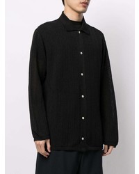 Мужская черная рубашка с длинным рукавом от Coohem