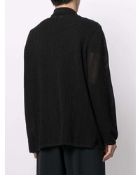 Мужская черная рубашка с длинным рукавом от Coohem