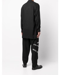 Мужская черная рубашка с длинным рукавом от Yohji Yamamoto