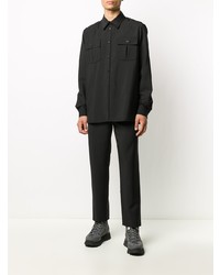 Мужская черная рубашка с длинным рукавом от Acne Studios