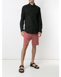 Мужская черная рубашка с длинным рукавом от OSKLEN