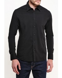 Мужская черная рубашка с длинным рукавом от Forex