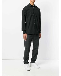 Мужская черная рубашка с длинным рукавом от Lanvin