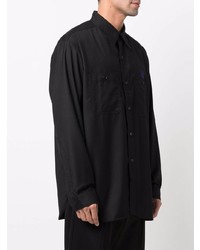 Мужская черная рубашка с длинным рукавом от Needles