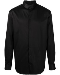 Мужская черная рубашка с длинным рукавом от Giorgio Armani