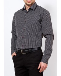 Мужская черная рубашка с длинным рукавом от GREG