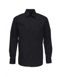 Мужская черная рубашка с длинным рукавом от GREG