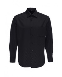 Мужская черная рубашка с длинным рукавом от GREG