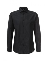 Мужская черная рубашка с длинным рукавом от GREG