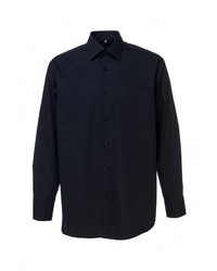 Мужская черная рубашка с длинным рукавом от GREG