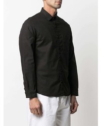 Мужская черная рубашка с длинным рукавом от Haikure